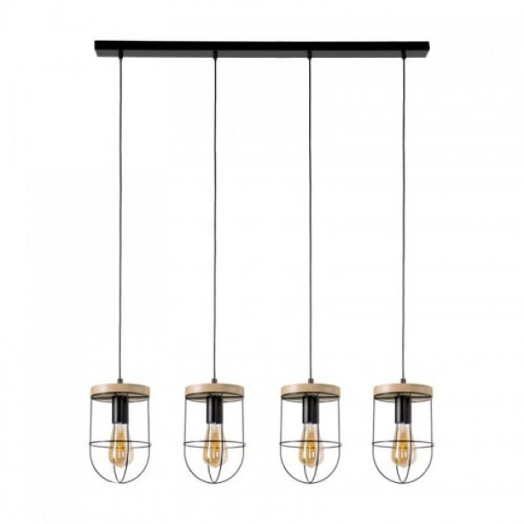 Netuno lampa wisząca 4-punktowa dąb olejowany/czarna 184159404