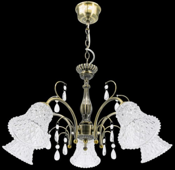 Nicea żyrandol 5-punktowy mosiądz 8613/5 21QG