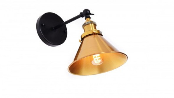 Nori kinkiet 1-punktowy czarny/mosiądz LDW BN05-1 (BK+MD)