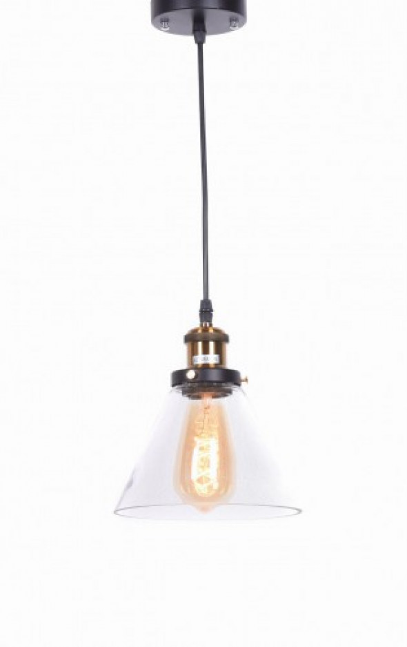 Nubi lampa wisząca 1-punktowa czarna/patyna LDP 6801-1