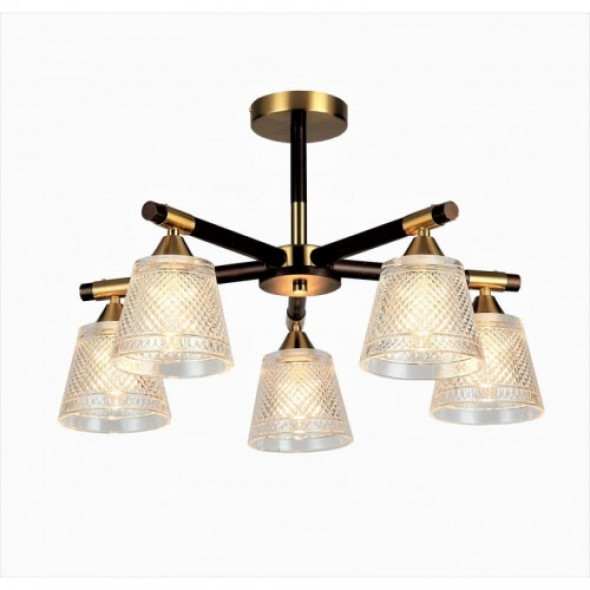 Odessa żyrandol 5-punktowy MDG408/5 COPPER+BRN