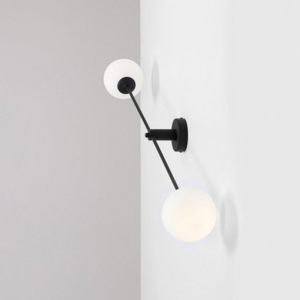 Ohio kinkiet 2-punktowy czarny 1081D1