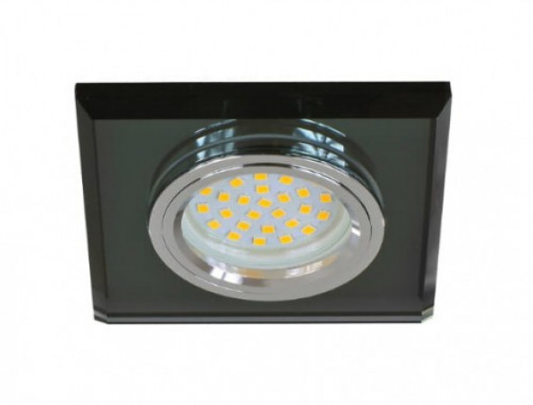 Oprawa sufitowa halogenowa wpustowa czarna OH27