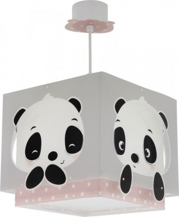 Panda lampa wisząca 1-punktowa różowa 63162S