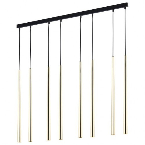 Piano lampa wisząca 8-punktowa złota 6423