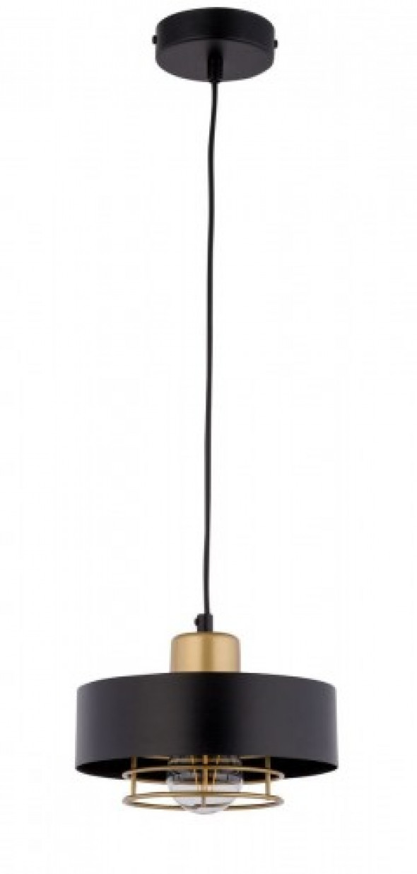 Poker lampa wisząca 1-punktowa czarna/złota 32060