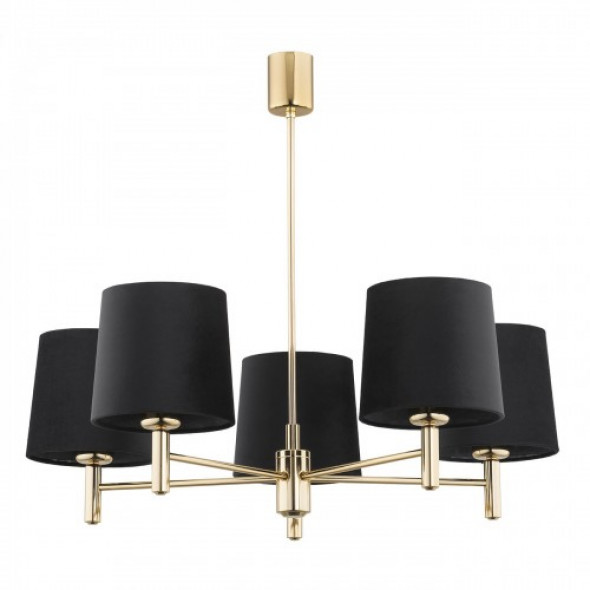 Ponte Plus lampa wisząca czarna 5-punktowa 2107AR
