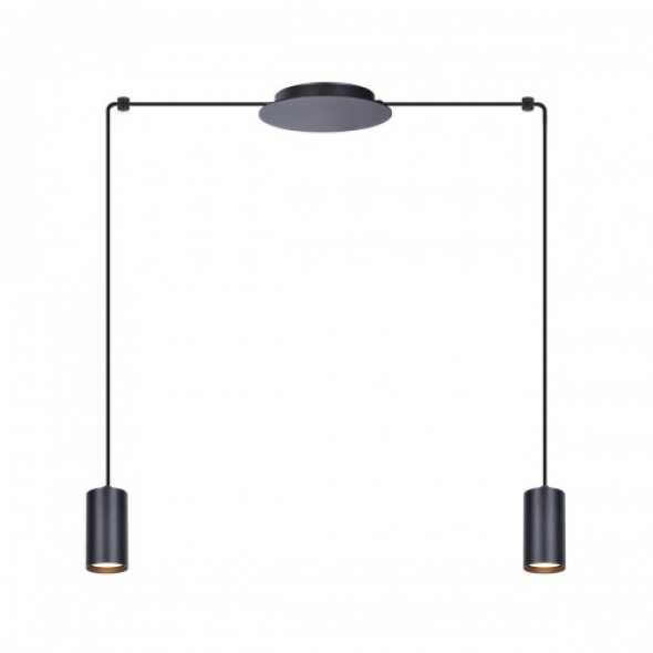 Puerto lampa wisząca 2-punktowa czarna K-4896