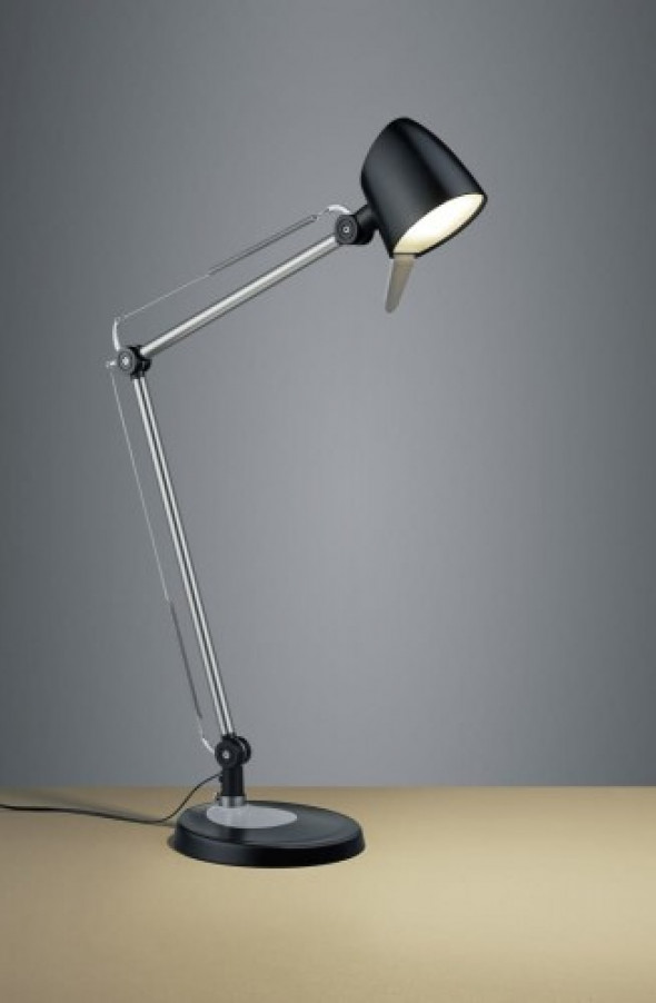 Rado LED lampka biurkowa 1-punktowa czarna 527690132