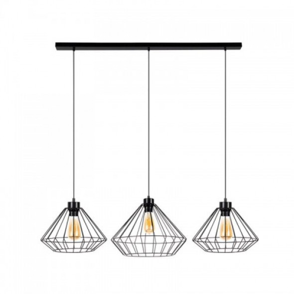 Raquelle lampa wisząca 3-punktowa czarna 187349304