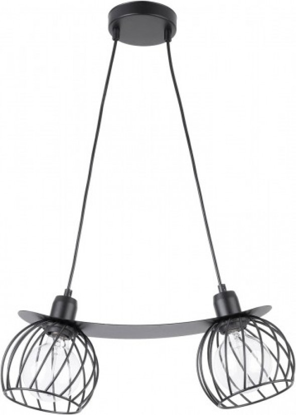 Regge lampa wisząca 2-punktowa czarna 31854