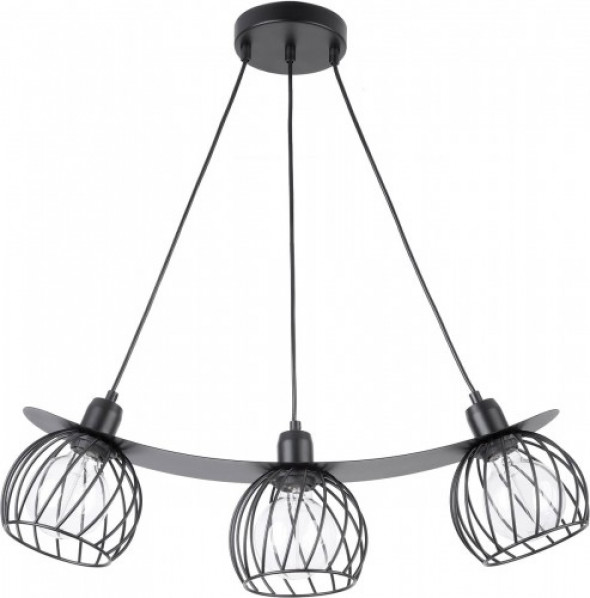 Regge lampa wisząca 3-punktowa czarna 31849