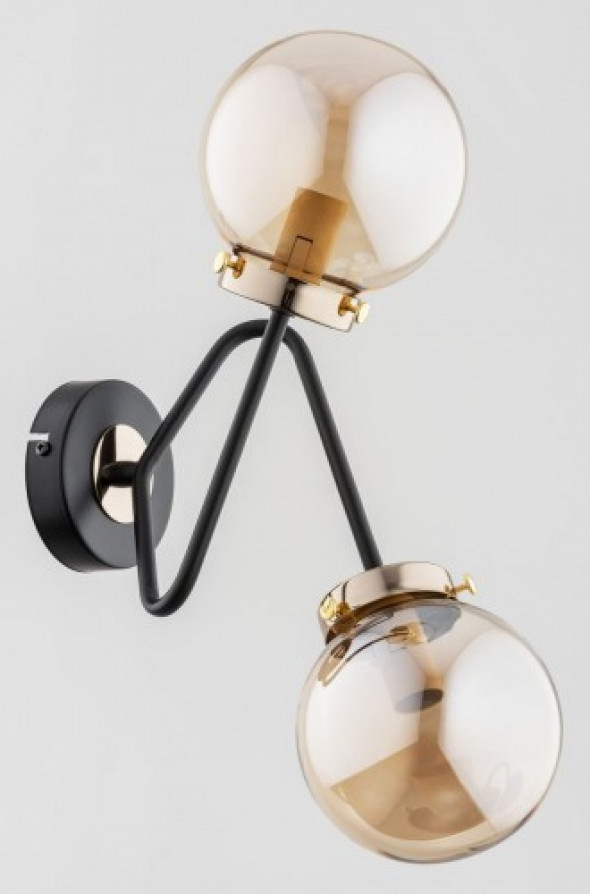 Resto kinkiet 2-punktowy czarny/złoty 63082