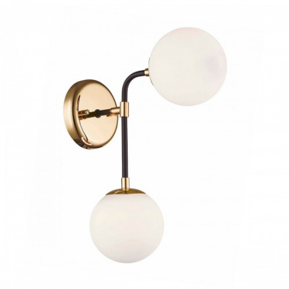 Riano kinkiet 2-punktowy złoty/biały W0454-02A-SDAA