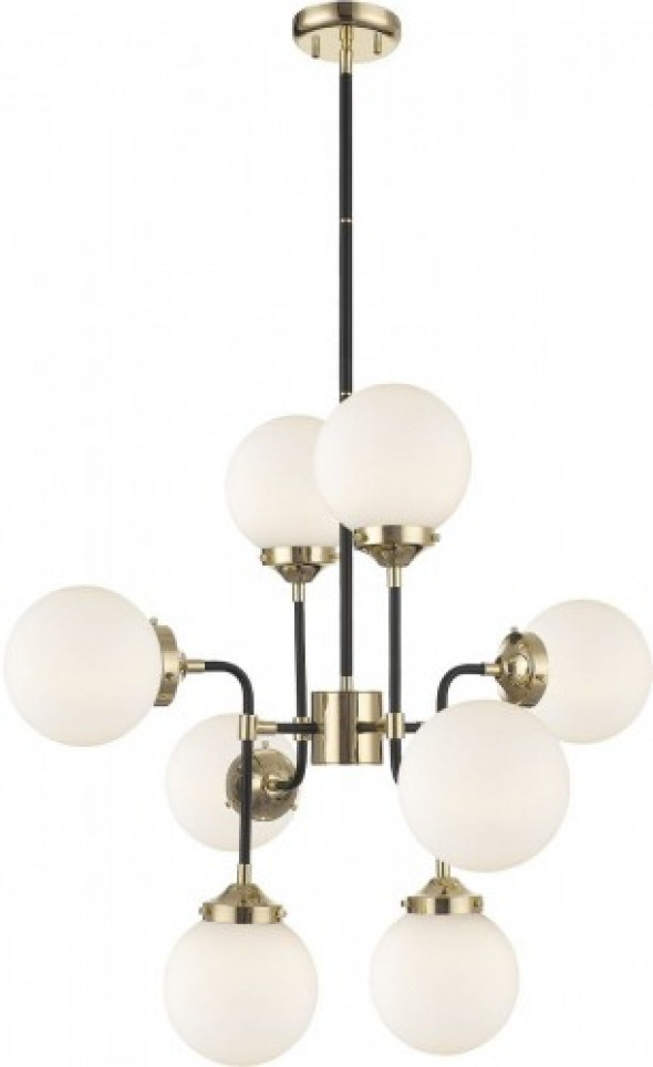 Riano lampa wisząca 8-punktowa złota/biała P0454-08D-SDAA