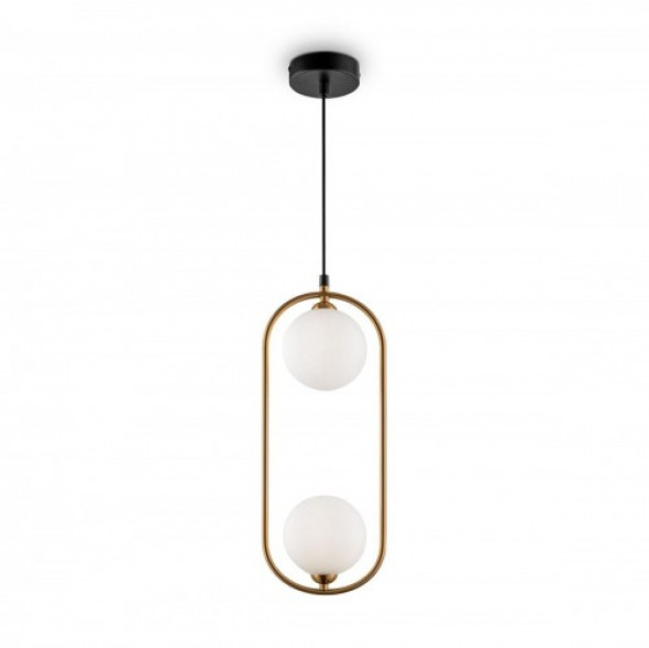 Ring lampa wisząca 2-punktowa mosiądz MOD013PL-02BS