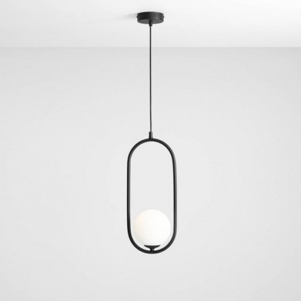 Riva lampa wisząca 1-punktowa czarna 1086G1