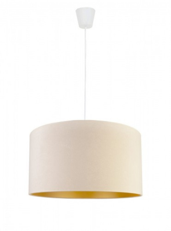 Roller Zamsz lampa wisząca 1-punktowa ecru/złota 8978