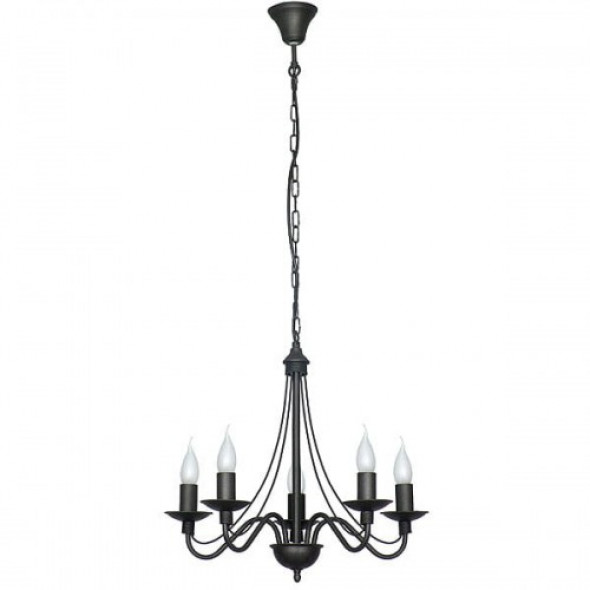 Róża żyrandol 5-punktowy czarny 397F1