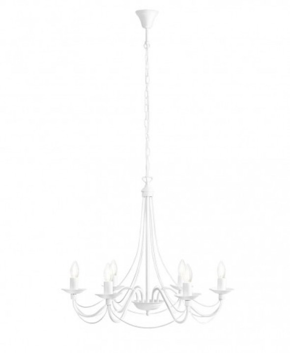 Róża żyrandol 6-punktowy biały 397K