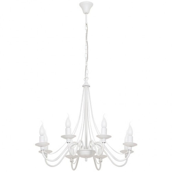 Róża żyrandol 8-punktowy biały 397P