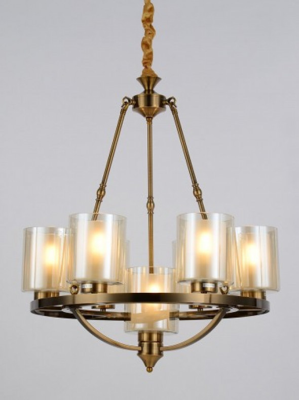 Santini lampa wisząca 7-punktowa mosiądz LDP 1220-7 (MD)