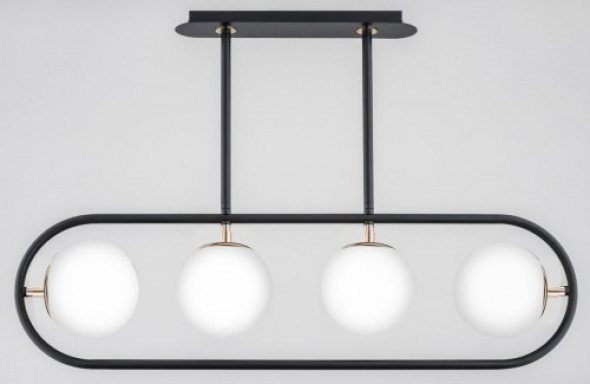 Saran lampa wisząca 4-punktowa czarna/złota 63111