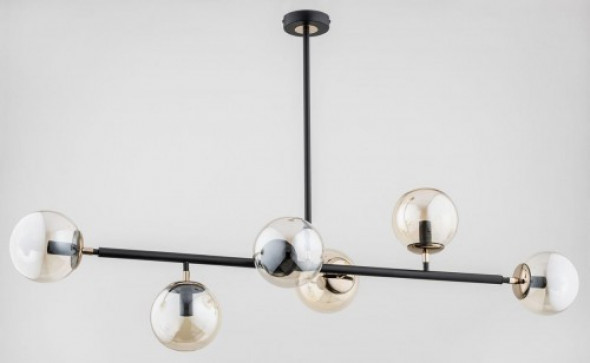 Sergio lampa wisząca 6-punktowa czarna/złota 63026