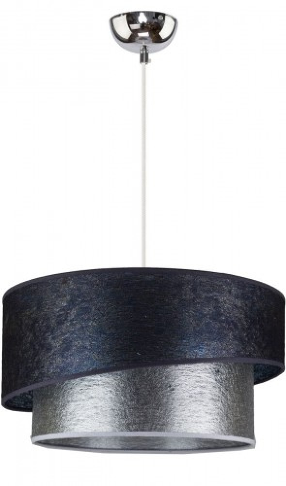 Shine lampa wisząca 1-punktowa czarna/srebrna 8642