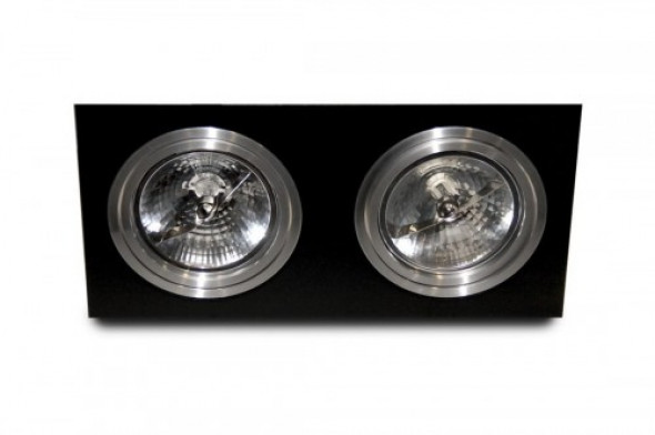 Siro oprawa sufitowa do zabudowy 2-punktowa czarny/aluminium AZ0772