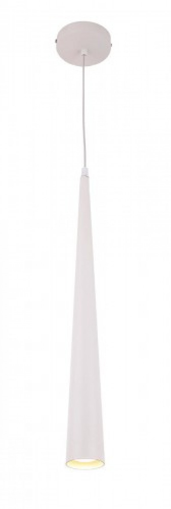 Slim lampa wisząca krótka biała P0001