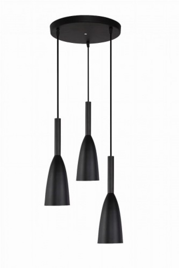 Solin lampa wisząca 3-punktowa czarna LP-181/3P BK
