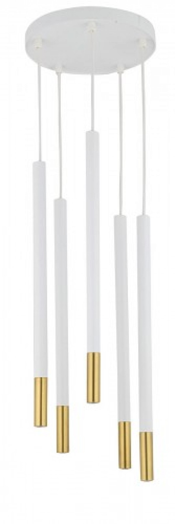 Sopel Due lampa wisząca 5-punktowa biała/złota 33238