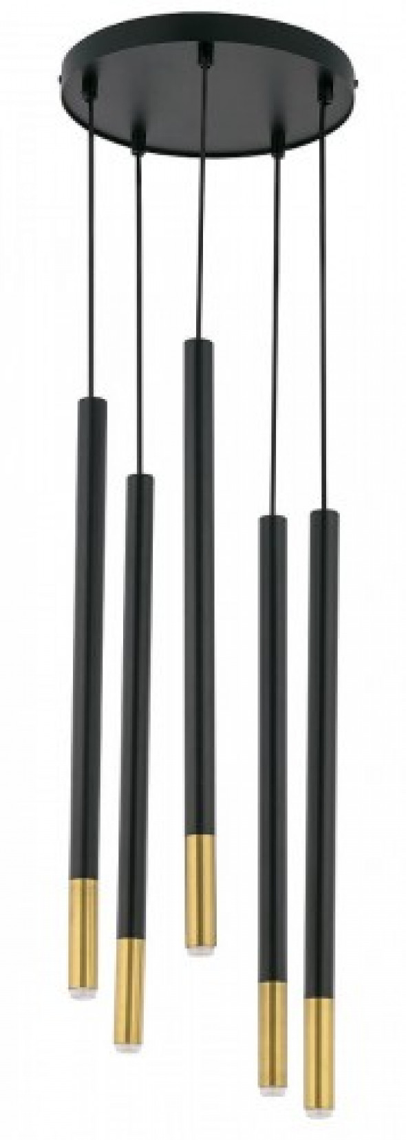 Sopel Due lampa wisząca 5-punktowa czarna/złota 33237
