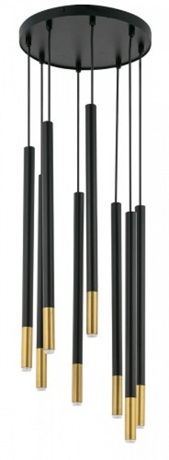 Sopel Due lampa wisząca 8-punktowa czarna/złota 33239