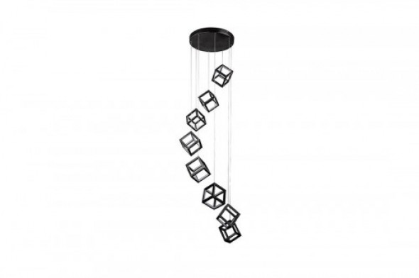 Strange LED lampa wisząca 8-punktowa czarna AZ3151