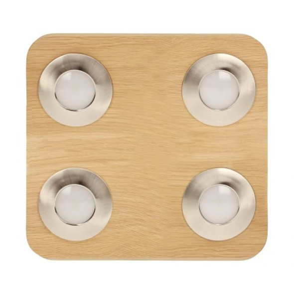 Sunniva LED plafon 4-punktowy dąb olejowany/satyna 2291474