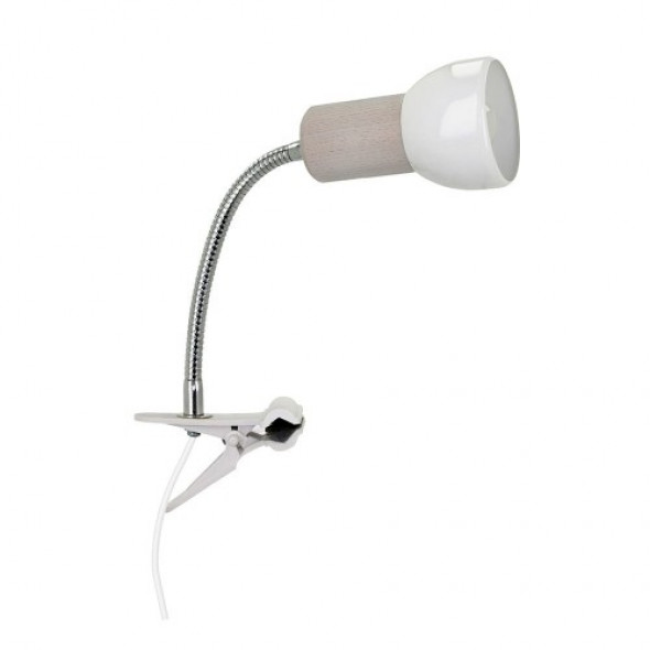 Svenda Clips kinkiet 1-punktowy dąb bielony/biały z klamrą 2224132WF