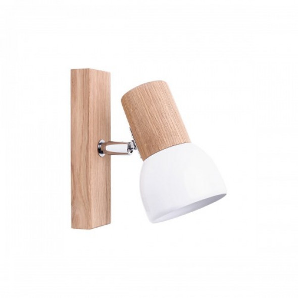Svenda kinkiet 1-punktowy biały/dąb olejowany 2224174