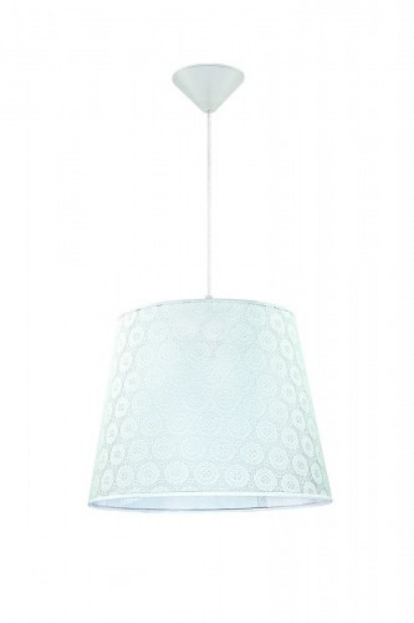 Symphony lampa wisząca 1-punktowa biała koronka 7604