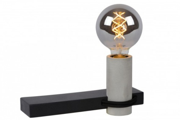 Tanner kinkiet 1-punktowy czarny/beton 39220/01/41