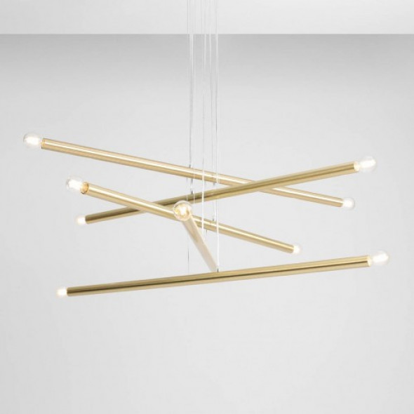 Tubo lampa wisząca 10-punktowa mosiądz 1072M40