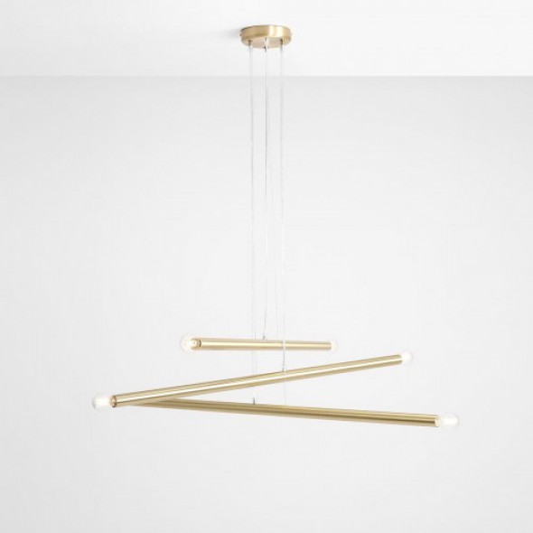 Tubo lampa wisząca 6-punktowa mosiądz 1072K40