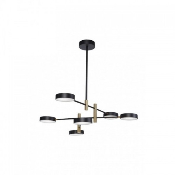 Tuma LED lampa wisząca 6-punktowa czarna/złota BL5422