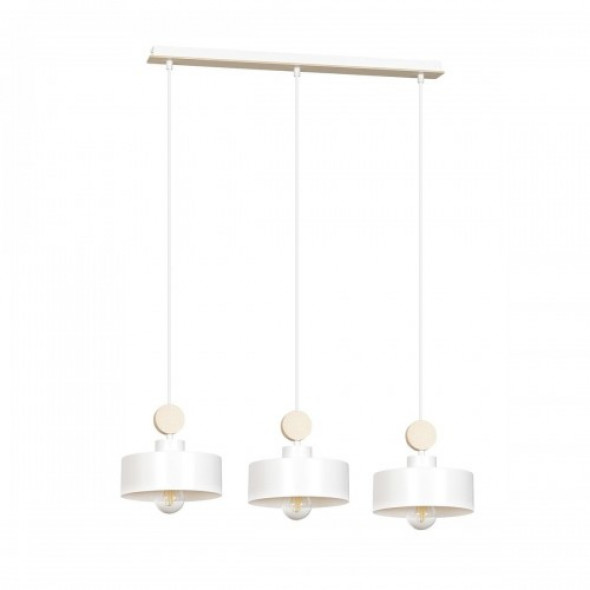 Tuniso lampa wisząca 3-punktowa biała 583/3