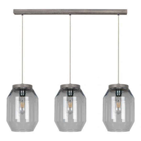 Vaso lampa wisząca 3-punktowa szara 169120357