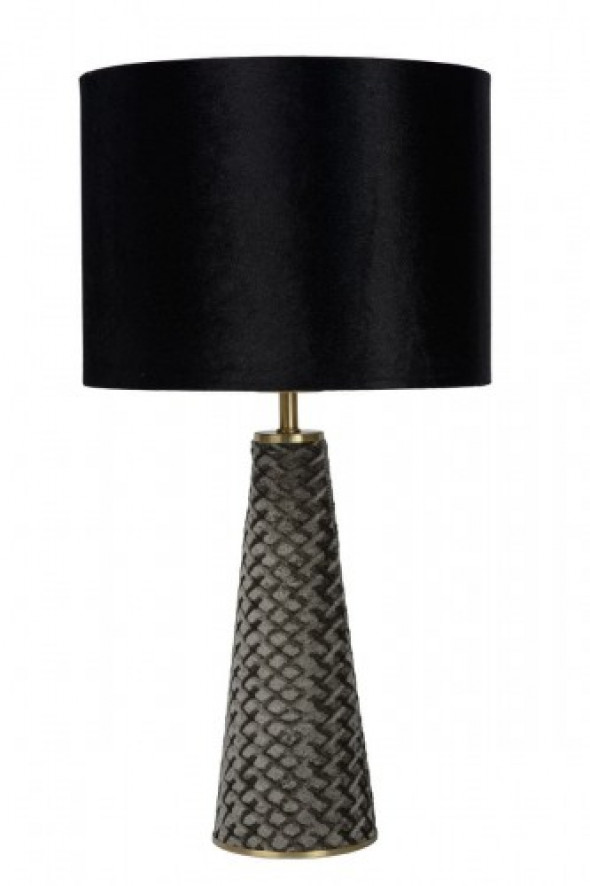 Velvet lampa stołowa 1-punktowa czarna/szara 10501/81/30