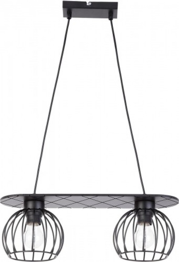 Wista lampa wisząca 2-punktowa czarna 31624