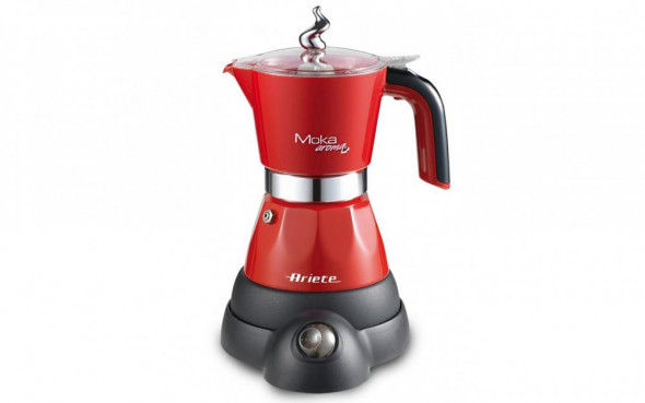 Ariete  Kawiarka elektryczna 100 ml czerwona Moka Aroma 1358/16