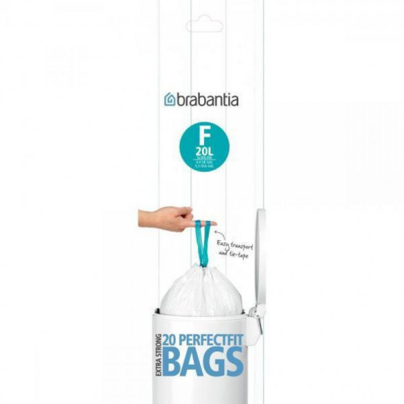 Brabantia Worki na śmieci F slimline poj. 20l  40 szt. BR 37-56-44